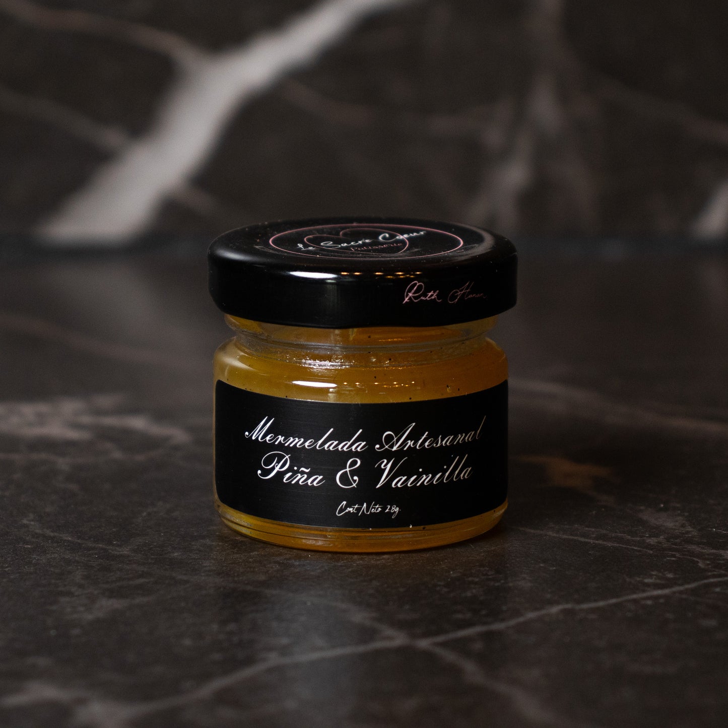 MERMELADA ARTESANAL DE PIÑA Y VAINILLA CAJA 72 PZS DE 28G